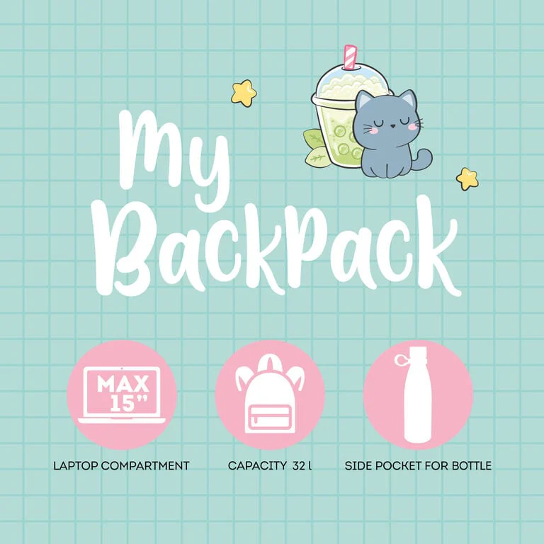 Mochila Kitty Bubble Tea – My Backpack - Image 3