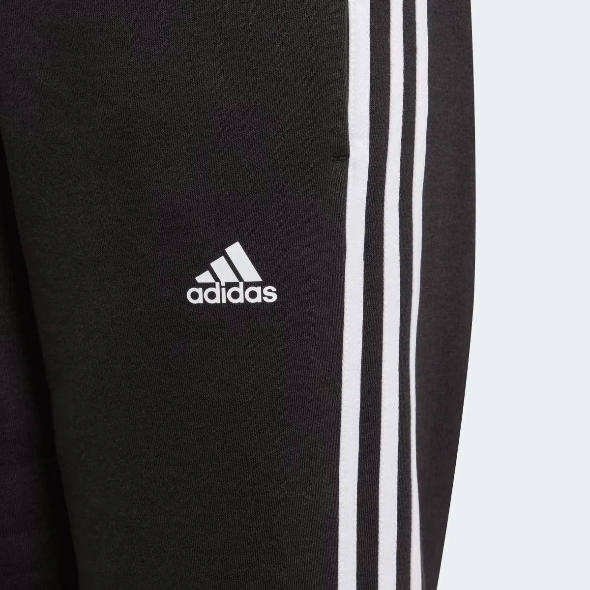 Calças Cardadas Criança Adidas 3S Pretas - Image 5