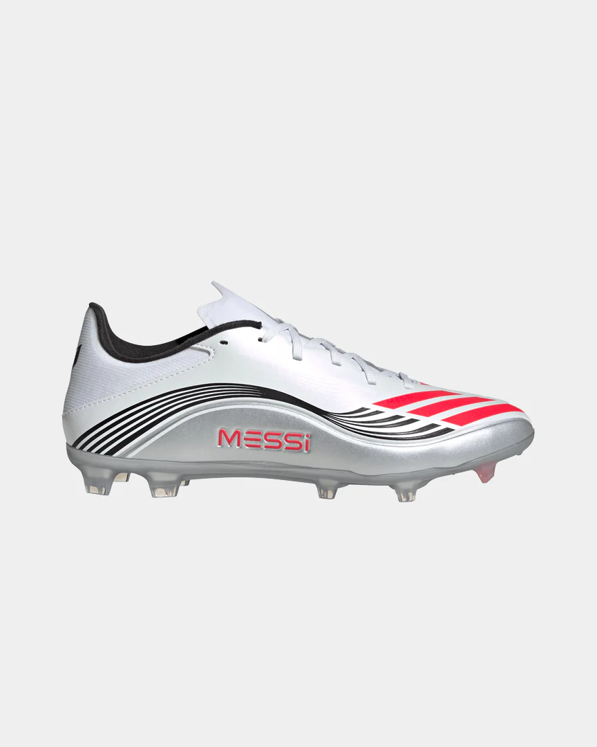 Chuteiras Adidas F50 Messi League FG Branca/Rosa