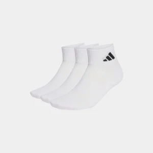 Meias Adidas Almofadadas Até o Tornozelo 3P Brancas